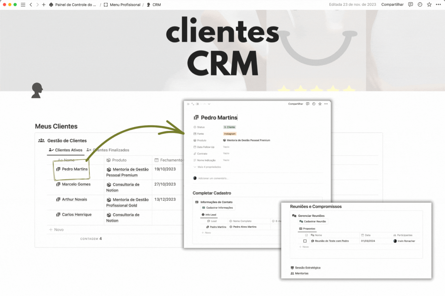 Painel de Controle - CRM Clientes