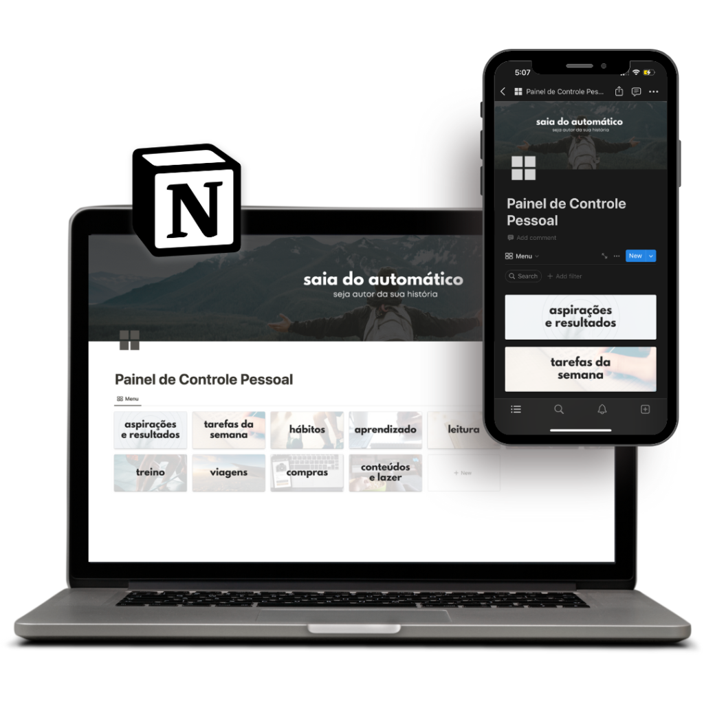 Painel de Controle Pessoal - Template Notion - Irwin Ronacher