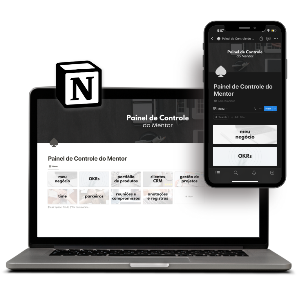 Painel de Controle do Mentor - Template Notion - Irwin Ronacher