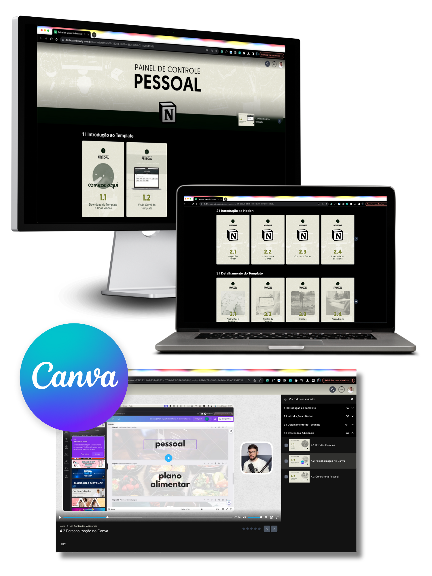 Painel de Controle Pessoal - Aulas e Bônus